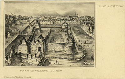 603356 Gezicht op het kasteel Vredenburg te Utrecht, uit het zuiden.